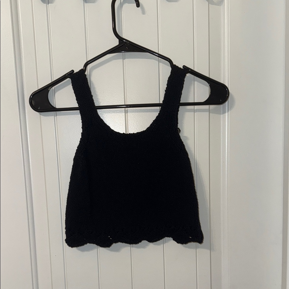 Black Knit Women's Top